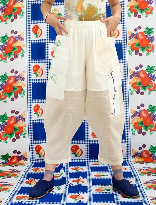 'طراحی لباس زینب ایزدیار با کیسه برنج