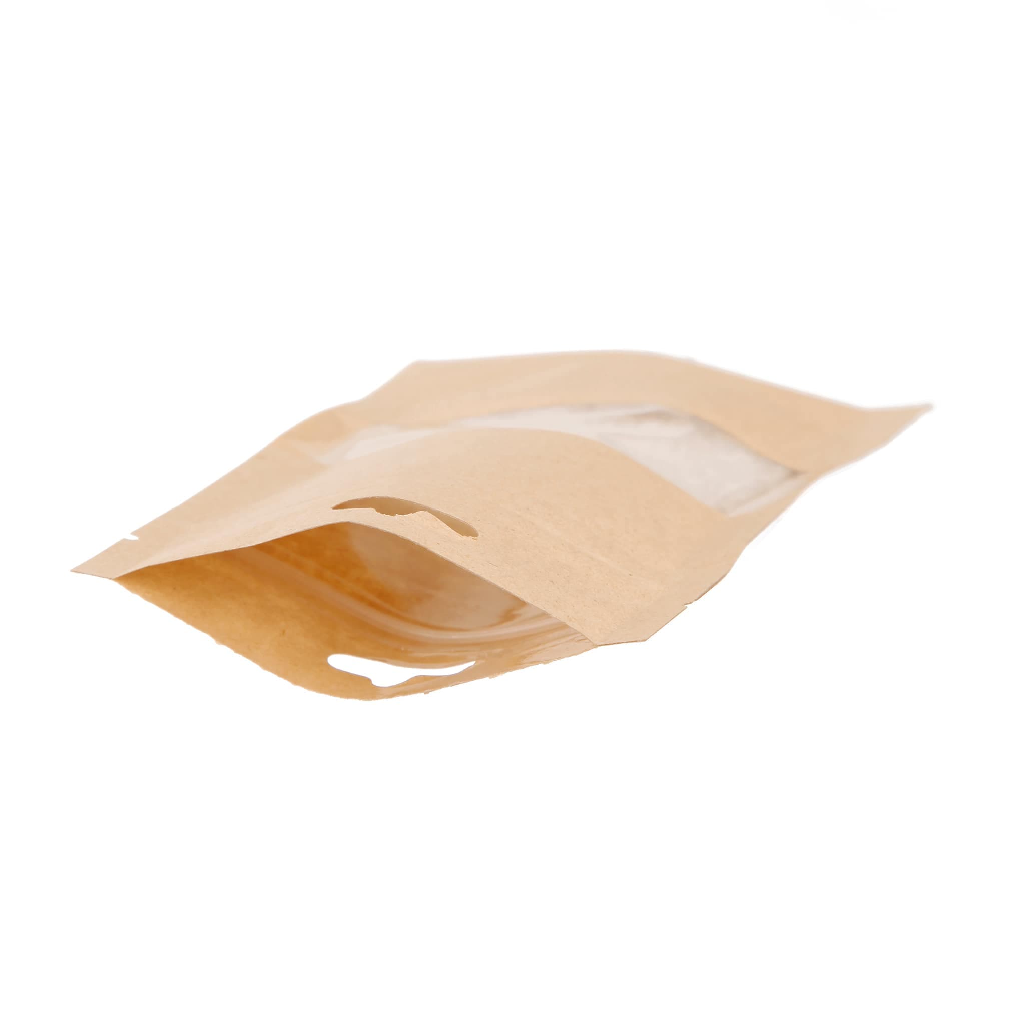 پاکت کرافت پنجره دار ایستاده زیپ دار 10×15