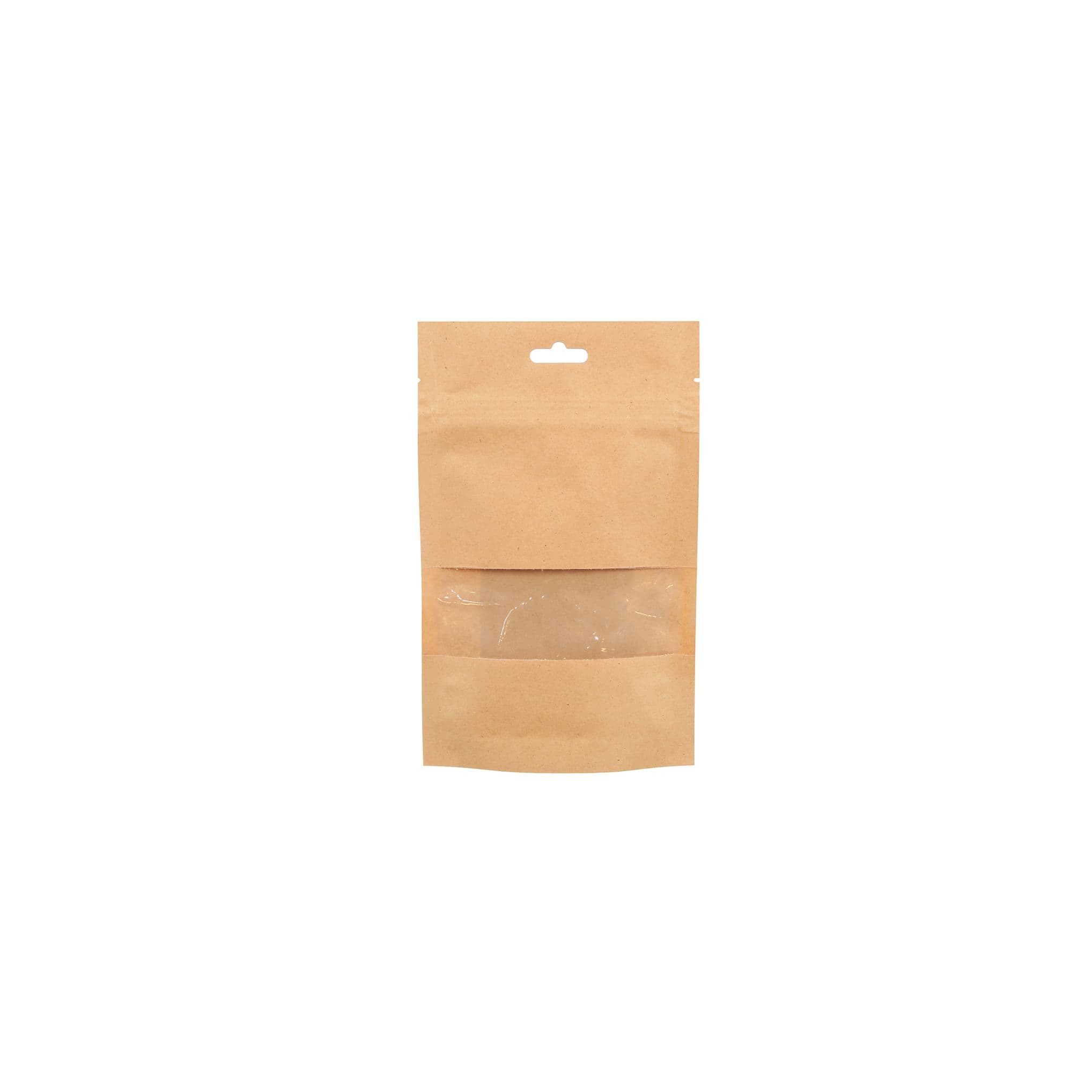 پاکت کرافت پنجره دار ایستاده زیپ دار 12×18