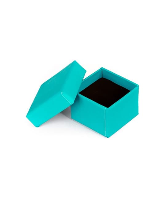 هارد باکس ساده گلاسه 4.7×4.7 آبی فیروزه‌ای