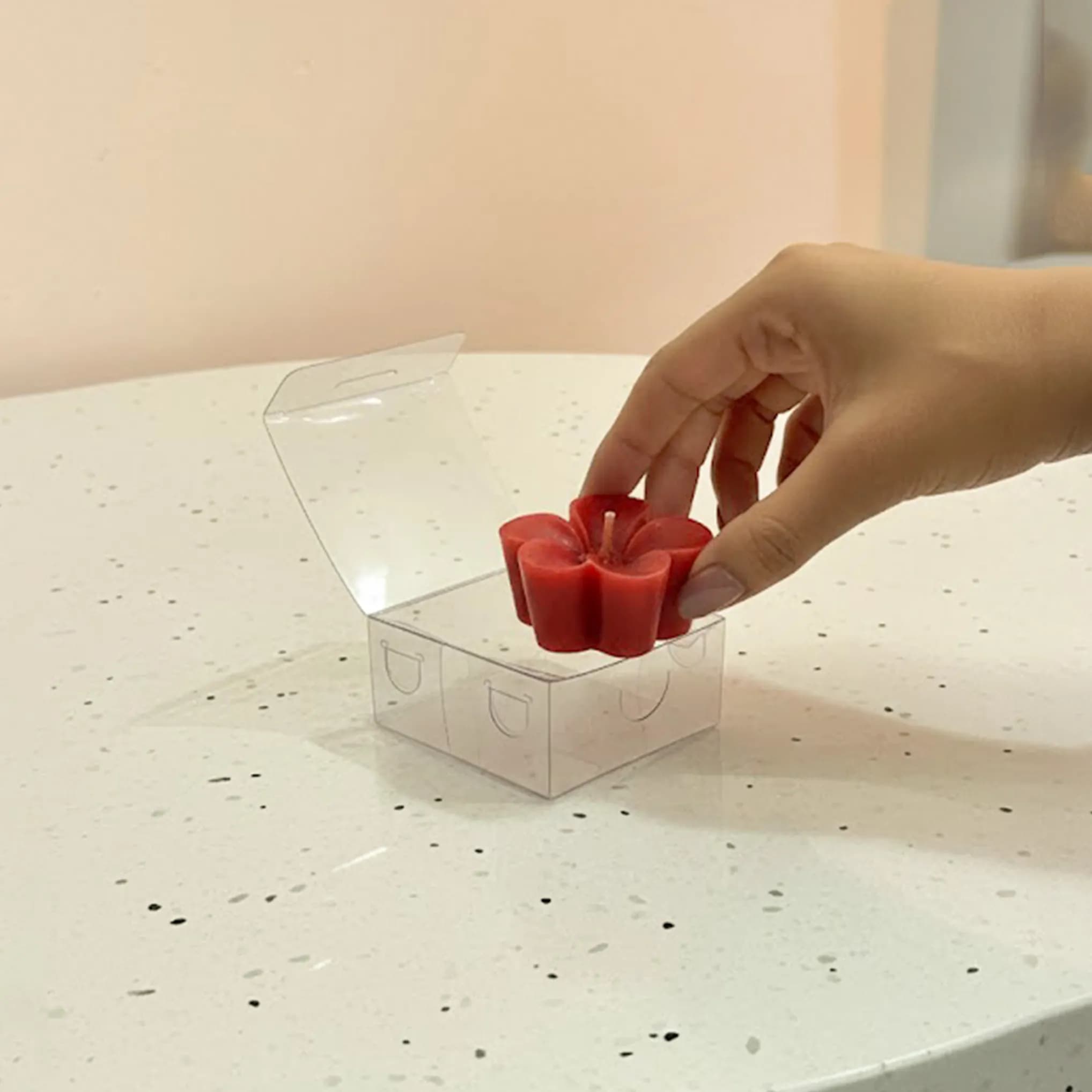 جعبه طلقی برای شمع