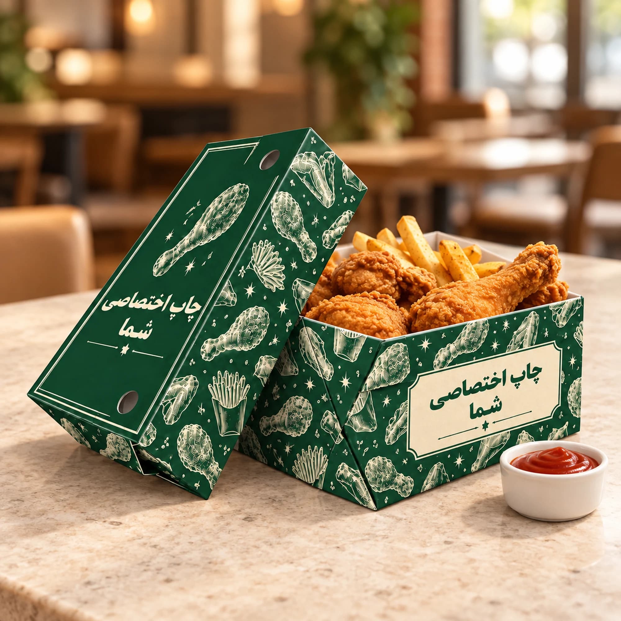 جعبه سوخاری بیرونبر با چاپ اختصاصی