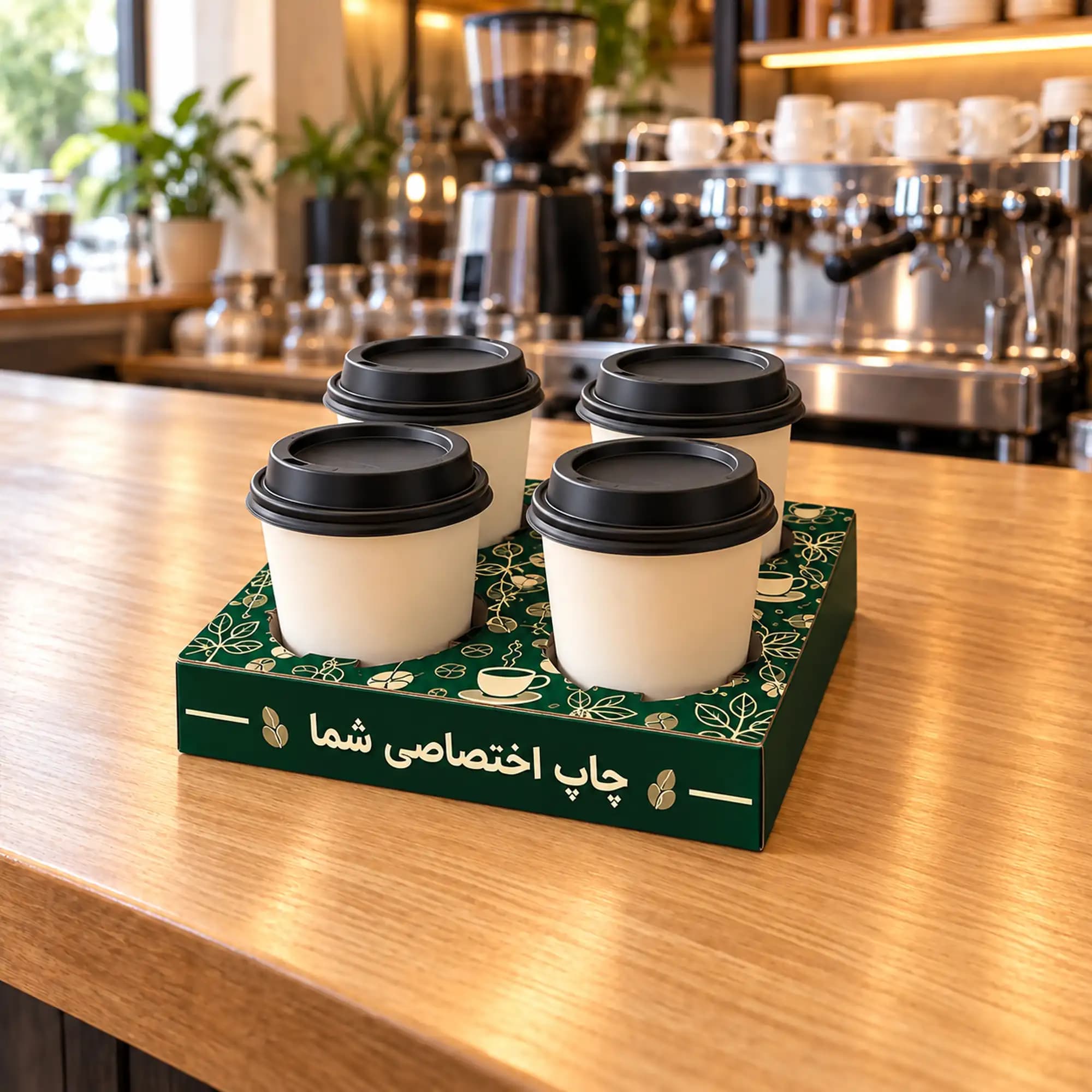 هولدر لیوان 4 تایی با چاپ اختصاصی