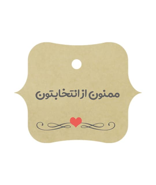 تگ هدیه آماده طرح دار کرافت کد 12/2 بسته 25 عددی