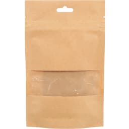 پاکت کرافت پنجره دار ایستاده زیپ دار 12×18
