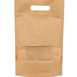 پاکت کرافت پنجره دار ایستاده زیپ دار 20×30