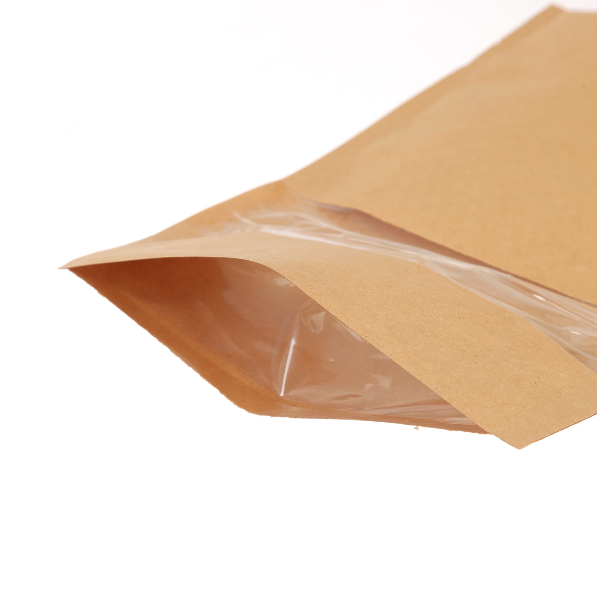 پاکت کرافت پنجره دار ایستاده زیپ دار 20×30