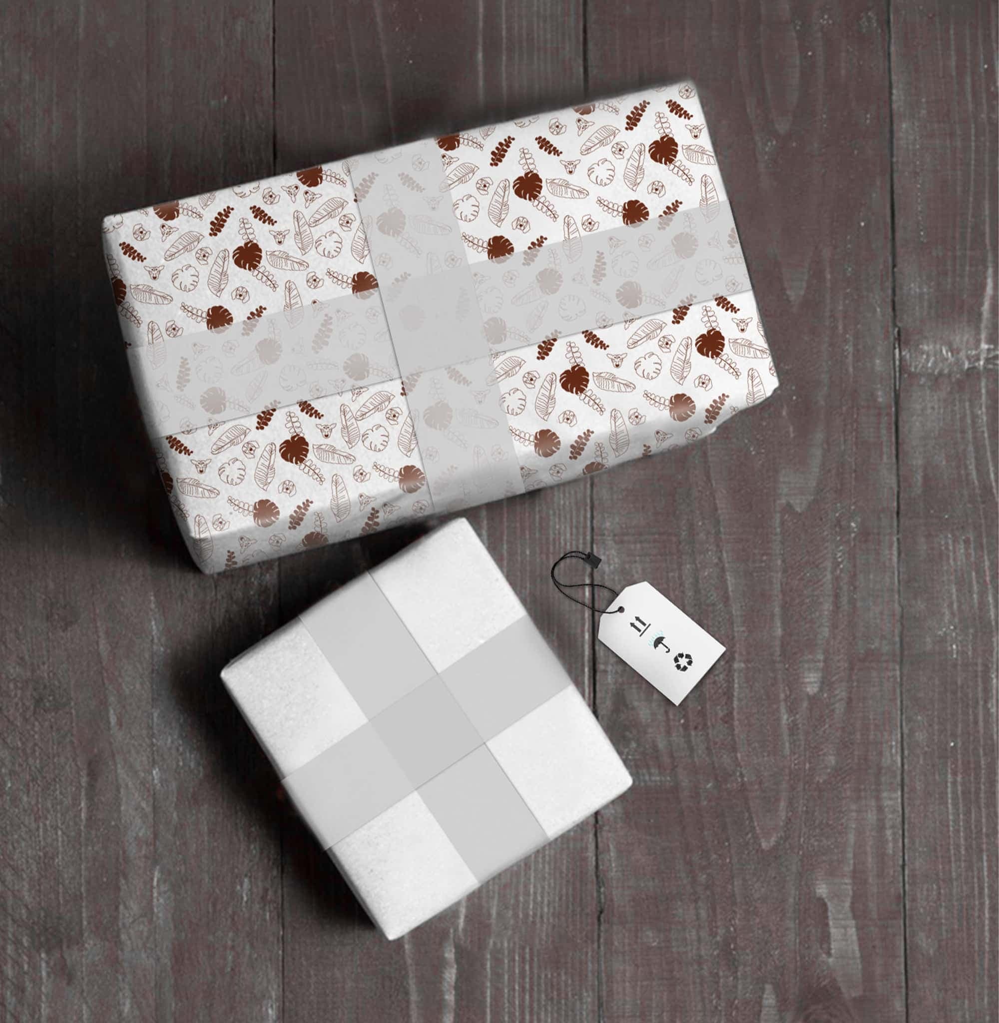 کاغذ پوستی 70×50 طرح برگ قهوه ای