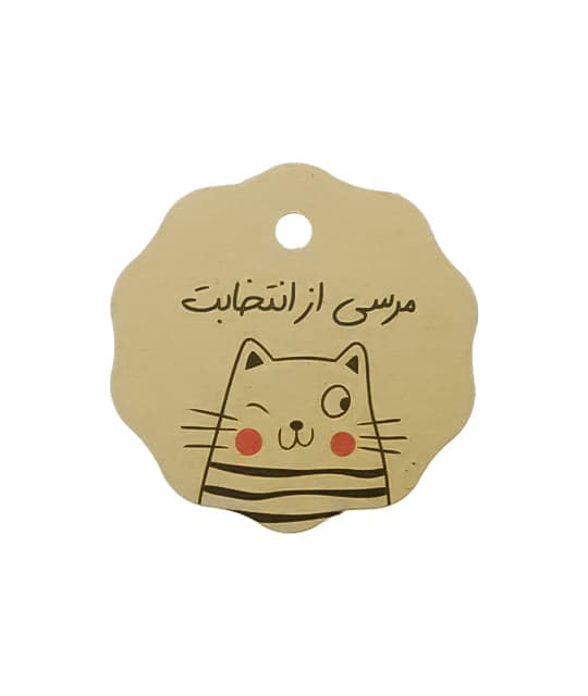 تگ هدیه آماده طرح دار کرافت کد 07/2 بسته 25 عددی