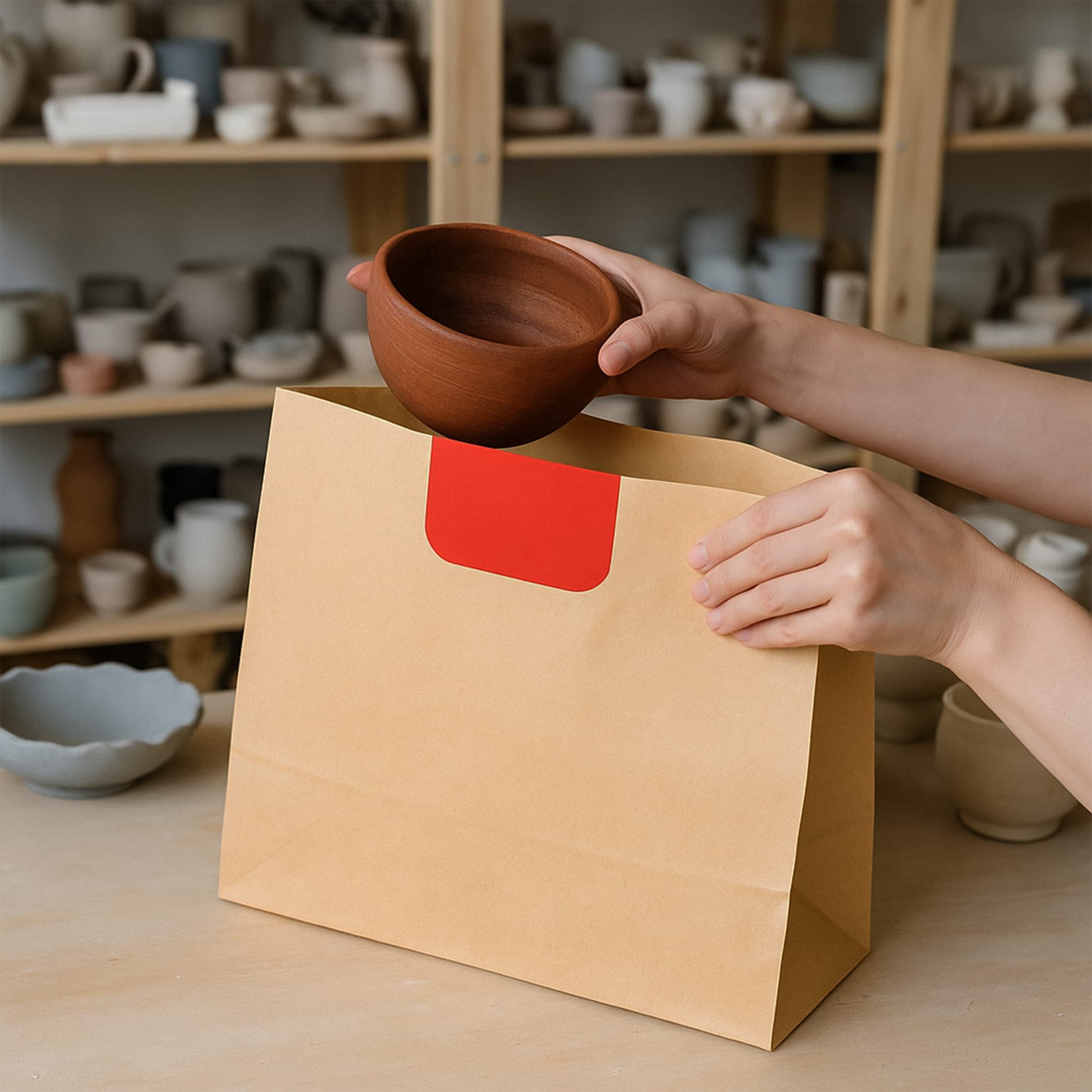 پاکت کرافت ضخیم اپلیکه 33×27