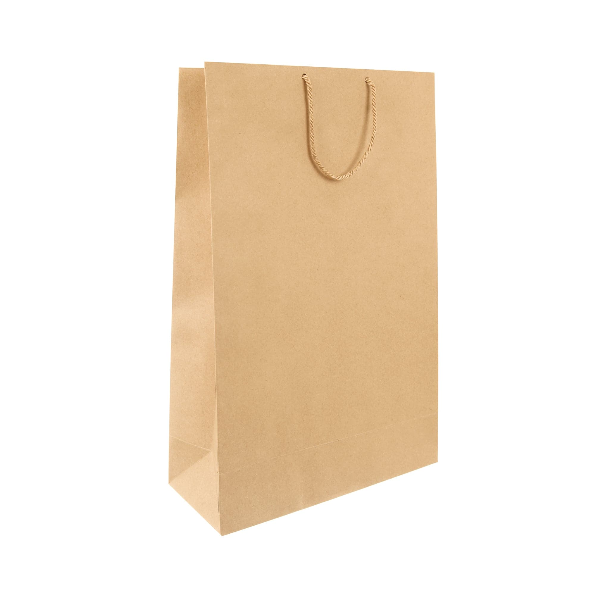 ساک دستی کاغذی کرافت ضخیم 45×30 با بند دور پیچ