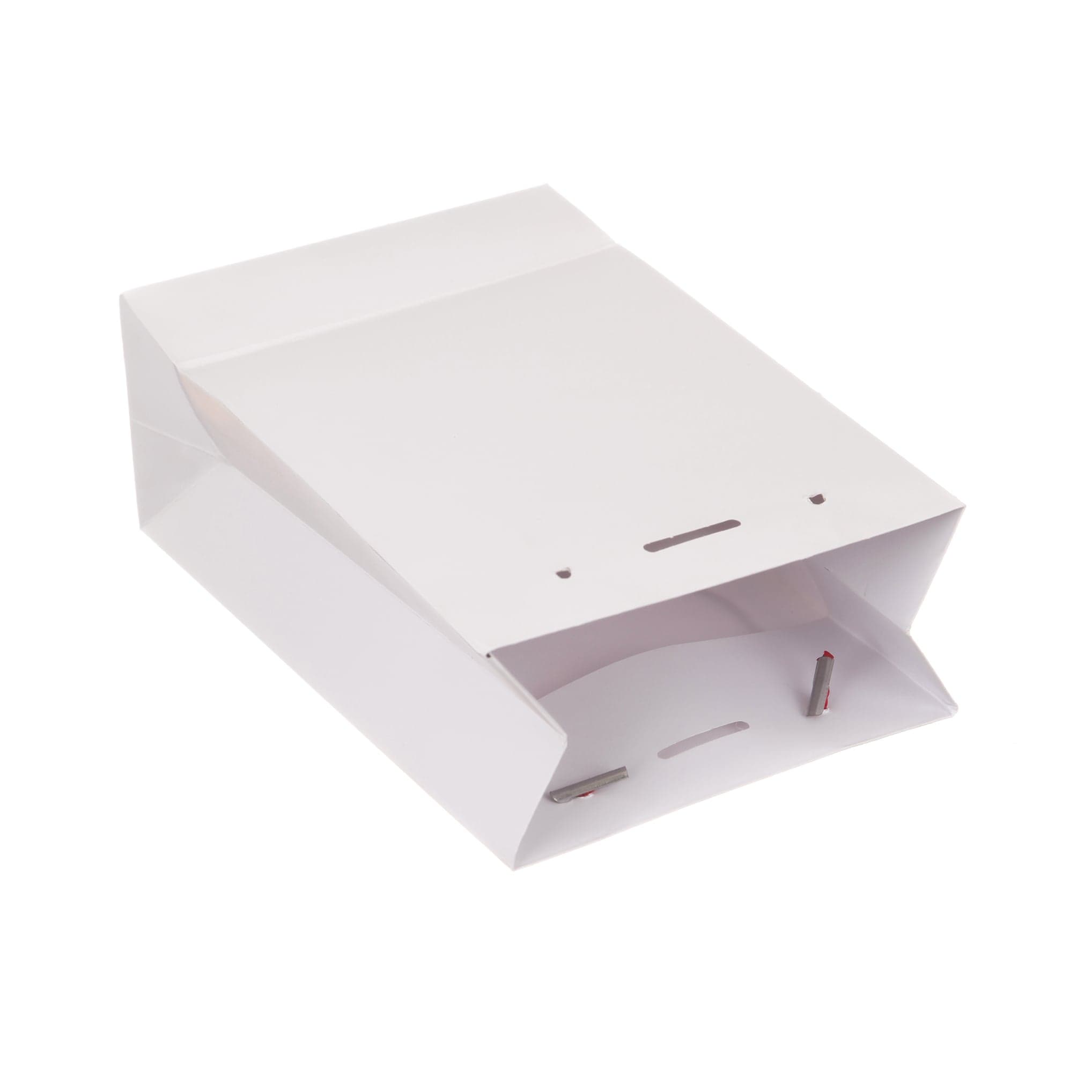 ساک دستی کاغذی گلاسه 22×15 سفید