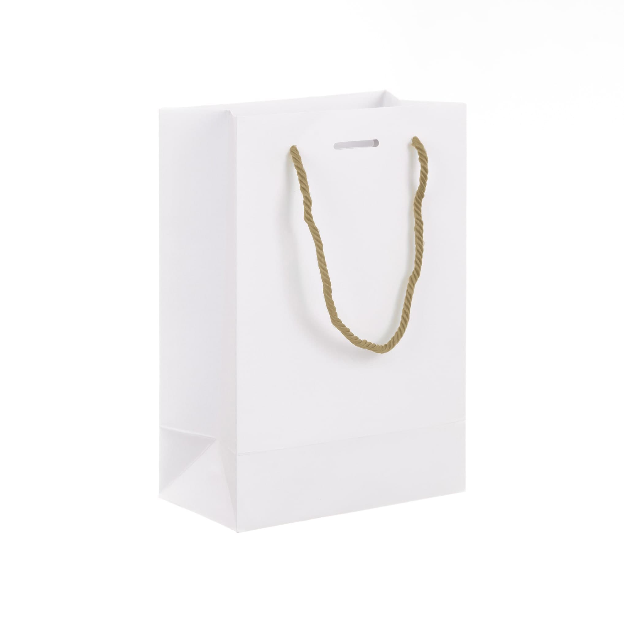 ساک دستی کاغذی گلاسه 22×15 سفید