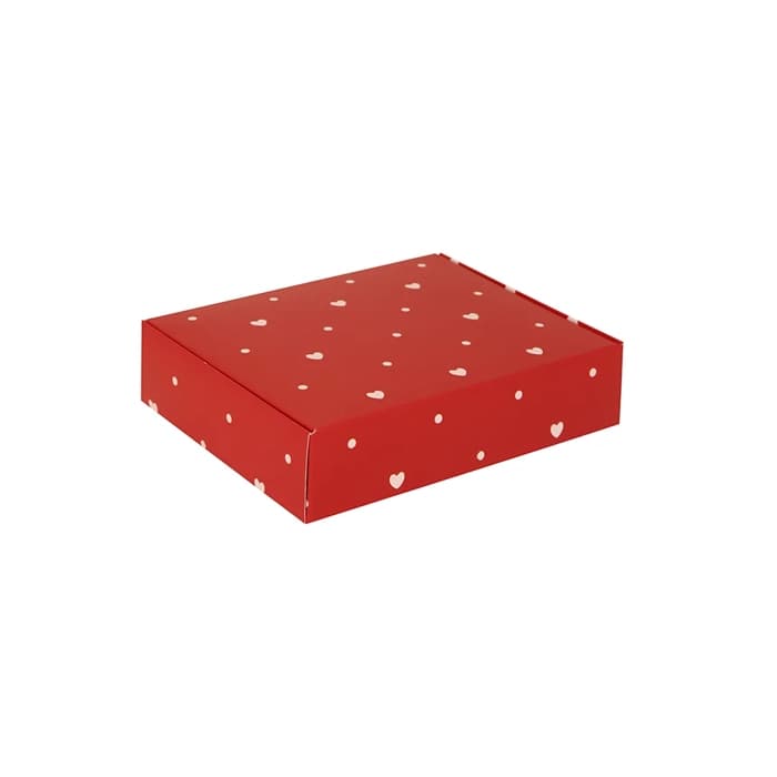جعبه کیبوردی گلاسه طرح عشق سایز 16×13×4 بسته 10 عددی