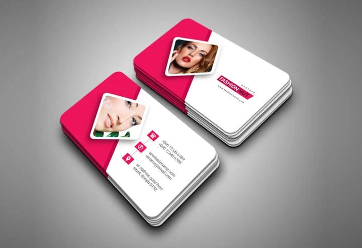 طراحی کارت ویزیت سالن آرایش و زیبایی