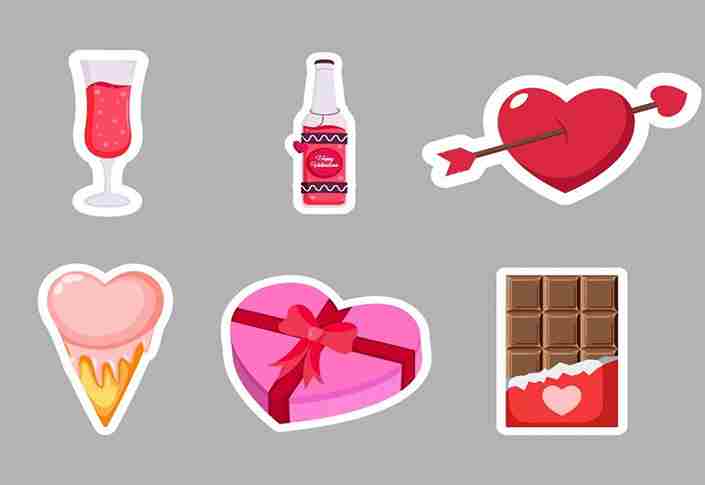 استیکر ولنتاین / هدیه ای مناسب برای روز عشق