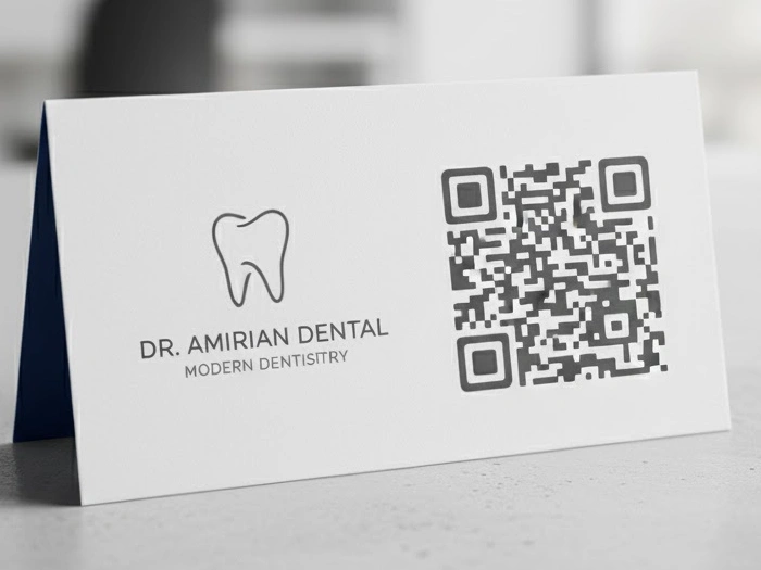 کارت ویزیت دندانپزشکی با qr code