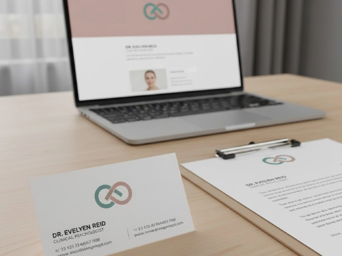 هماهنگی برندینگ کارت ویزیت و وبسایت