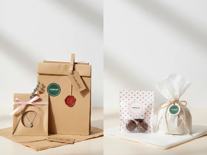 بسته بندی خلاقانه هدیه با پاکت کرافت و پاکت مومی