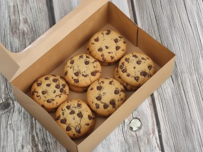 جعبه کیبوردی طلق دار و کوکی های درون آن