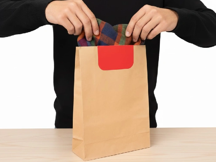 قرار دادن شال در پاکت اپلیکه