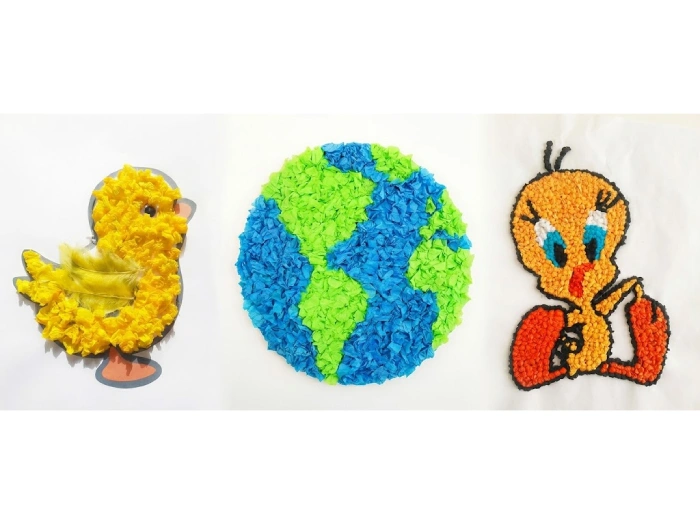 عکس کاردستی با کاغذ مچاله