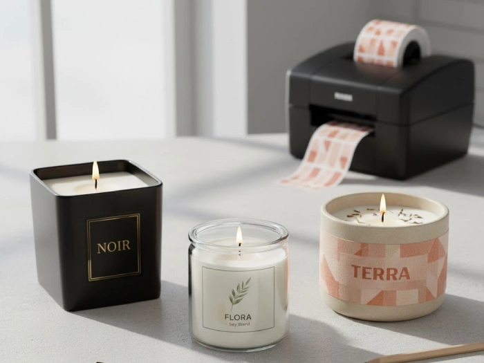 متریال و انواع لیبل مناسب شمع