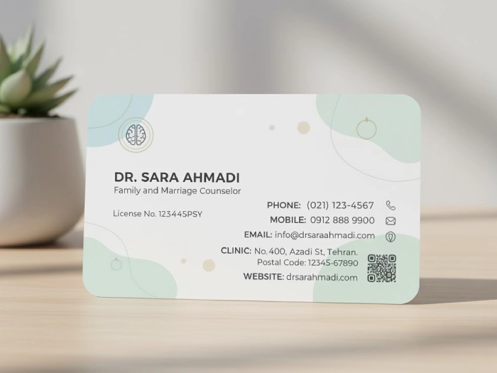 محتوای ضروری کارت ویزیت روانشناسی