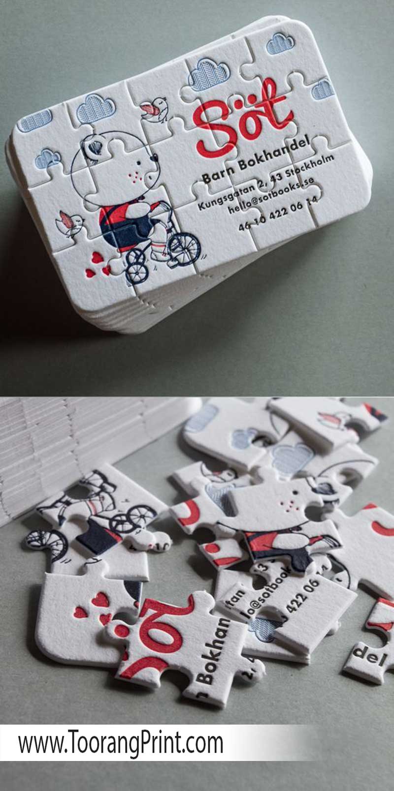 کارت ویزیت پازلی