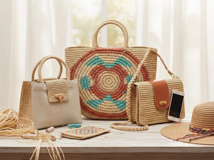 رافیا بافی کیف