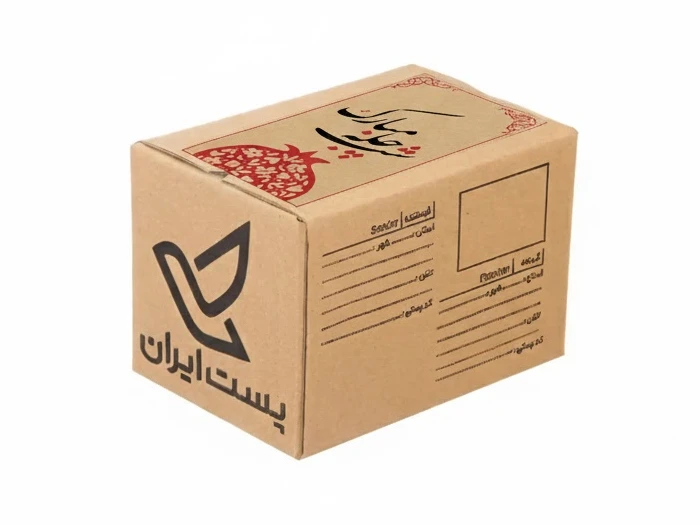 لیبل اختصاصی یلدایی بر روی کارتن پستی