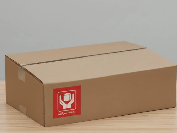 کارتن پستی با لیبل شکستنی