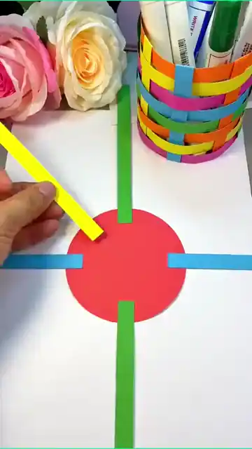 کاردستی سبد میوه با کاغذ رنگی