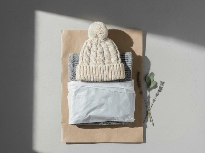 انتخاب متریال مناسب برای بسته بندی شال و کلاه