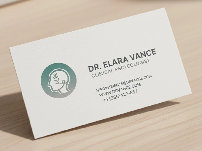 قرار دادن لوگو در کارت ویزیت روانشناس