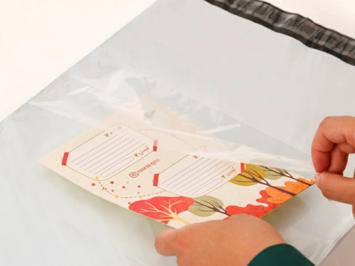 قرار دادن لیبل پستی در پاکت فلایر