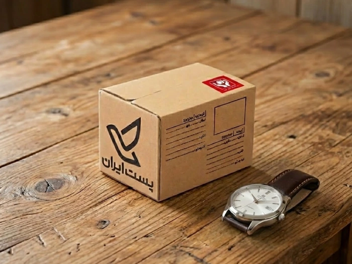 کارتن پستی و ساعت و لیبل