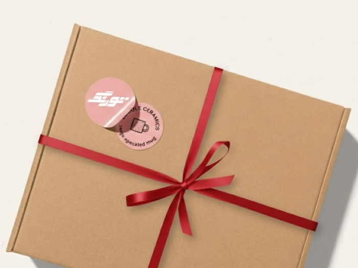 روبان قرمز، جعبه کیبوردی و لیبل