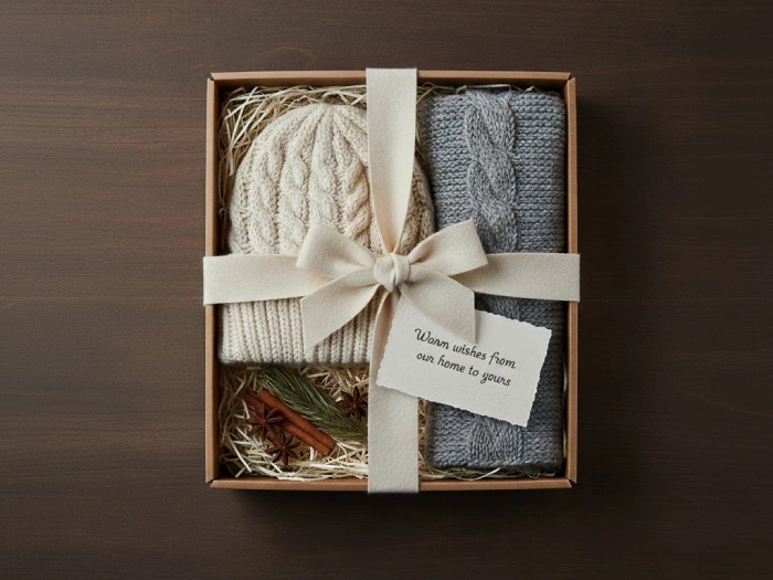 بسته بندی شال و کلاه برای فروش خانگی و پیج اینستاگرام