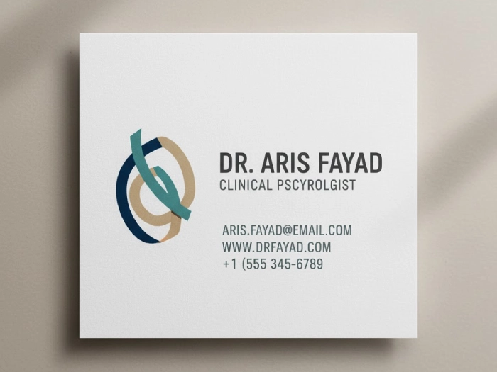 کارت ویزیت روانشناسی مربع شکل