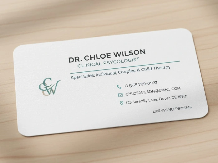 اطلاعات لازم برای کارت ویزیت روانشناسی