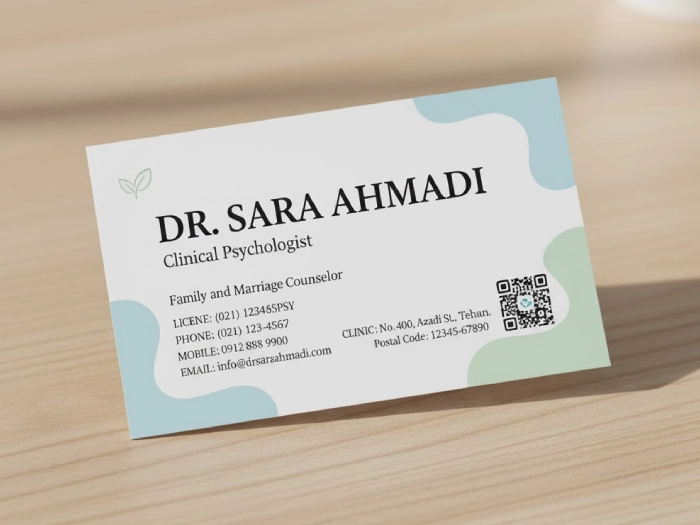 انتخاب فونت مناسب برای کارت ویزیت مشاوره