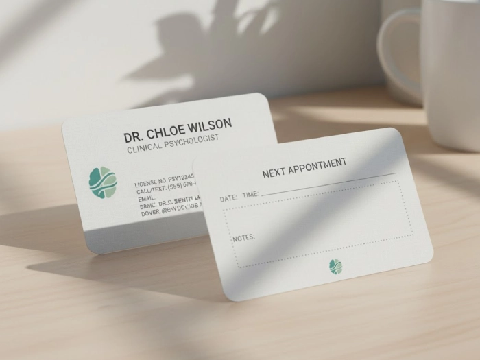 نمونه کارت ویزیت روانشناسی سبک مینیمال و مدرن