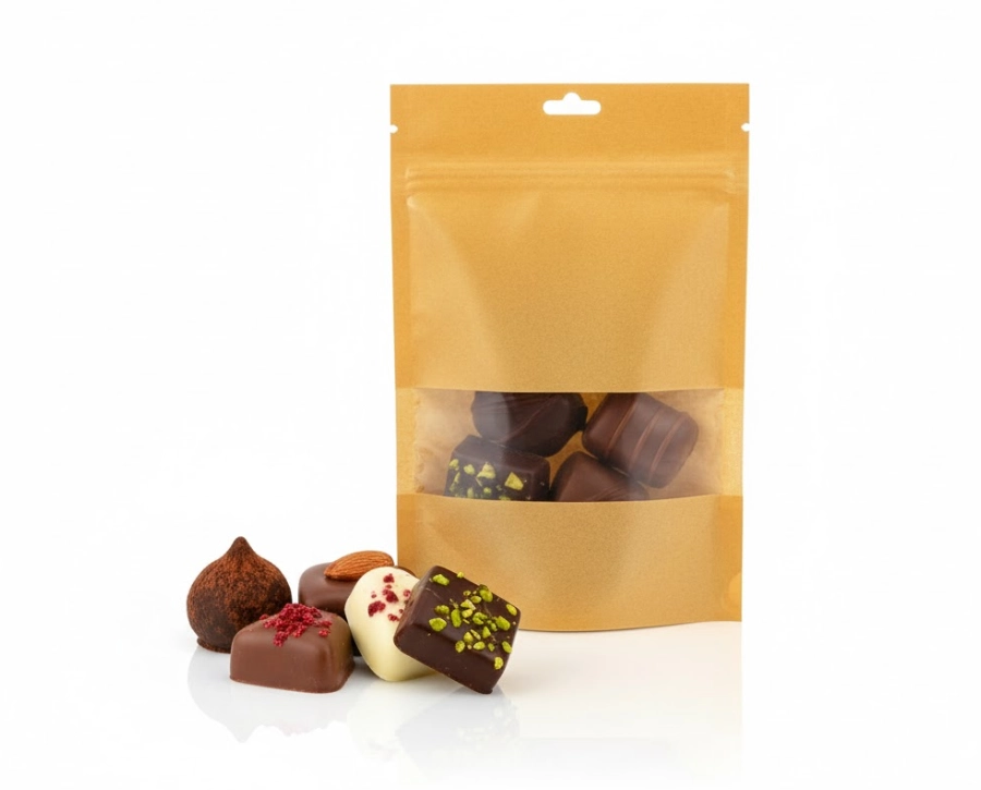 پاکت کرافت پنجره دار برای کوکی و شیریی خانگی