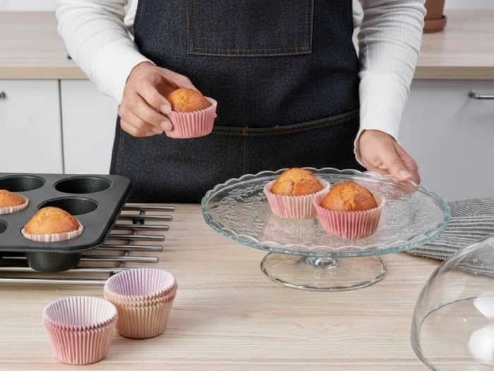 کوکی درون کپسول کاغذی کیک