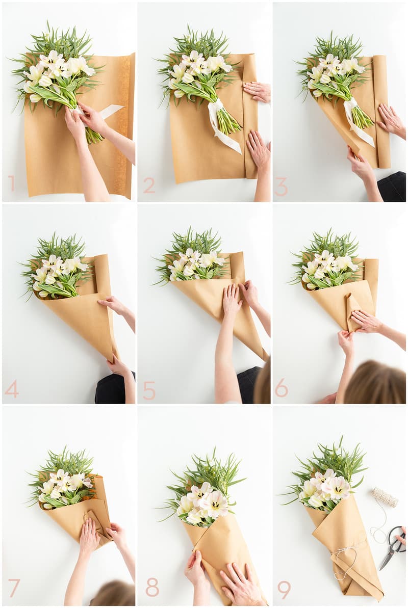 بسته بندی گل برای ارسال