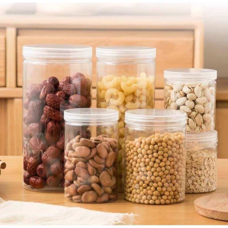 بسته بندی حبوبات با بطری پلاستیکی 
