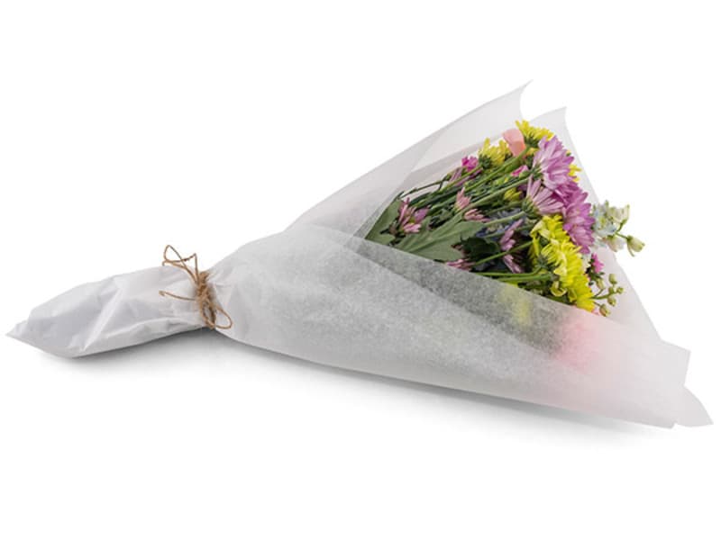 ایده بسته بندی گل و گیاه با کاغذ پوستی