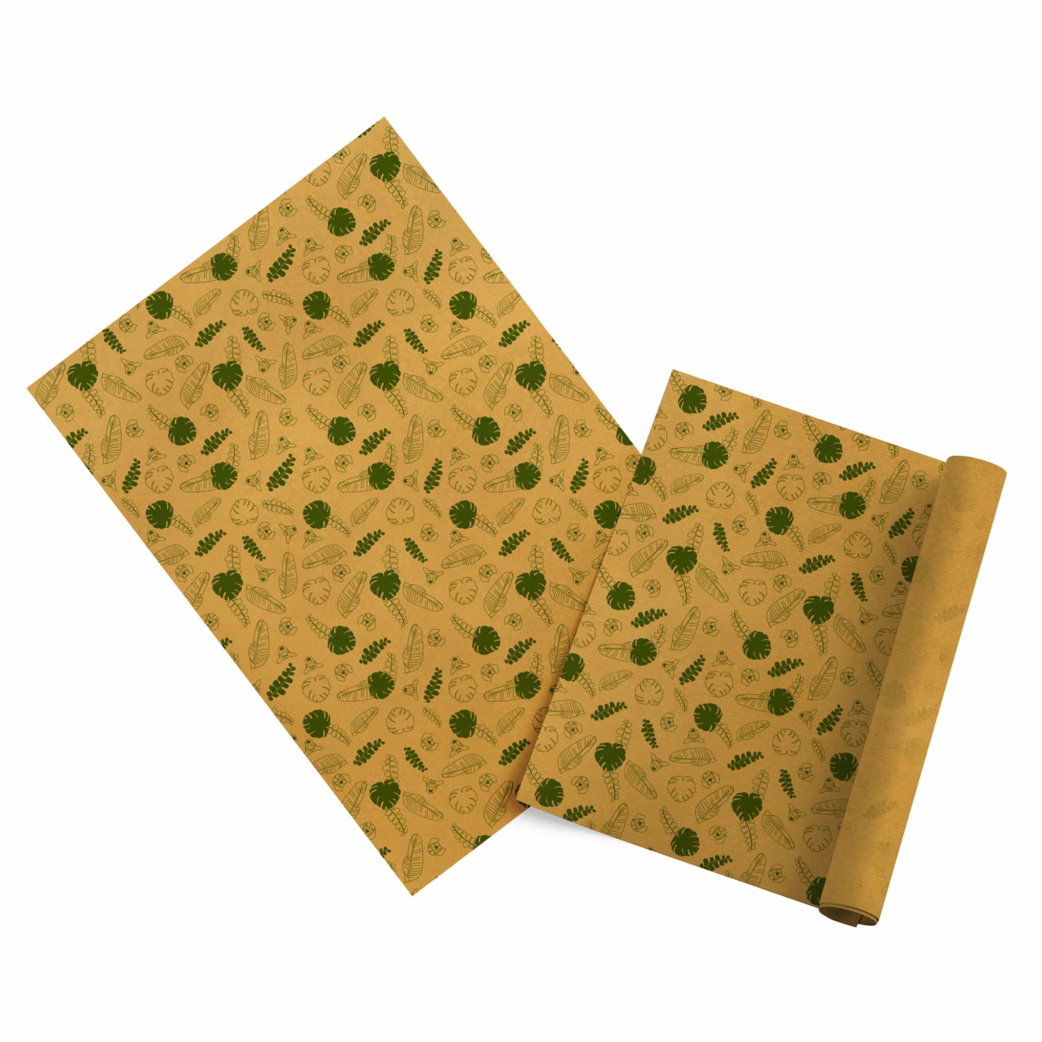 کاغذ کرافت 70×100 طرح برگ