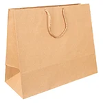 ساک دستی کاغذی کرافت ضخیم 33×27  با بند دور پیچ